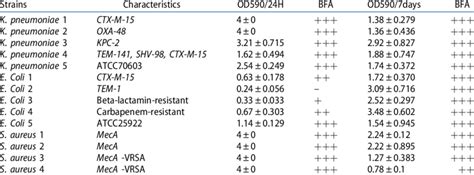 Biofilm formation ability of the studied bacterial strains. | Download ...