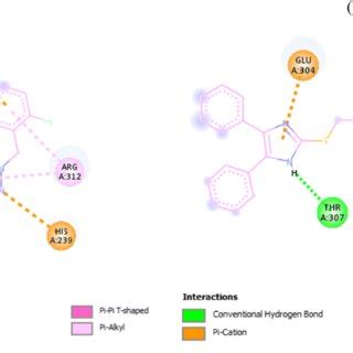 Interaction Modes Of Compounds 8d And 8e With The Active Site Residues