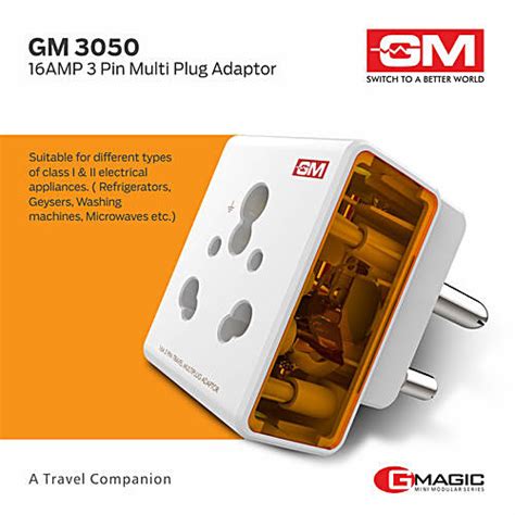 Buy GM 3 Pin Multi Plug Adaptor Polycarbonate 3050 16 Online At