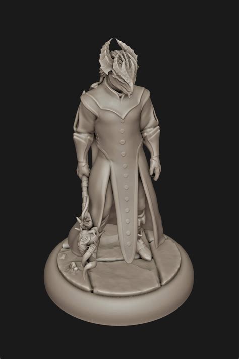 Free STL File Dragonborn Sorcerer Dnd Miniature By Deltorvik 3D