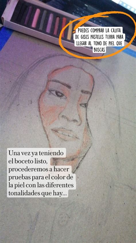 Cómo hacer un rostro ilustrado con gises pasteles Gises pastel