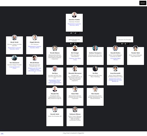 Sony's Organizational Structure [Interactive Chart] | Organimi