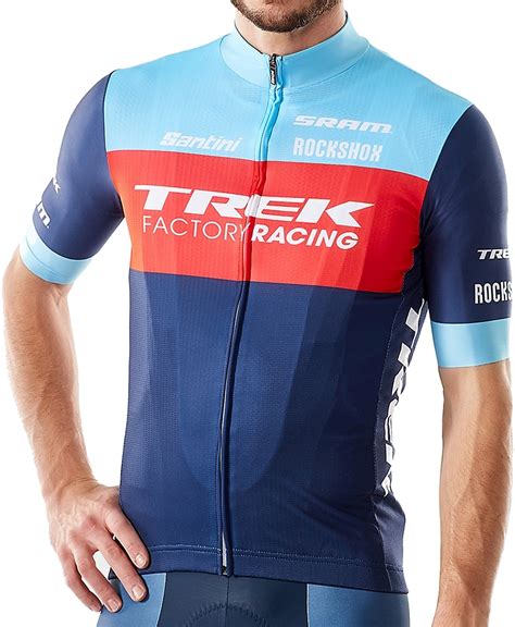 Cyklistický Dres Santini Trek Factory Racing Xc Replica Jersey Bluelight Blue Ski A Bike