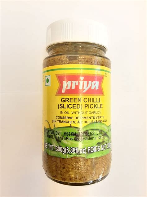 Priya Green Chilli Pickle 300g Exoticestore