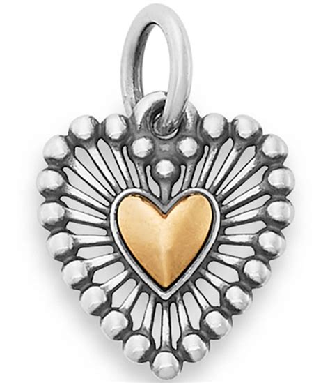 James Avery Two Tone Shining Heart Charm Dillards