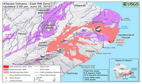 Hawaii volcano eruption update MAP: Kilauea lava covers 9.6 square ...