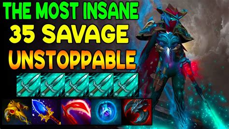 THE MOST INSANE 35 SAVAGE UNSTOPPABLE MONSTER LATE GAME DOTA 2