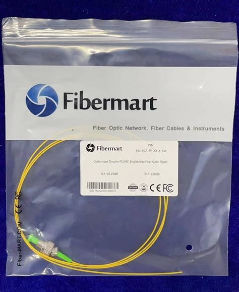 Customized Simplex Fc Apc Singlemode Fiber Optic Pigtail Fiber Mart