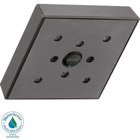 Delta 1 Spray 6 In H2okinetic Square Shower Head In Venetian Bronze