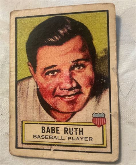 Babe Ruth Lookn See Baseball Card Wonderful AGED Old Reprint Etsy