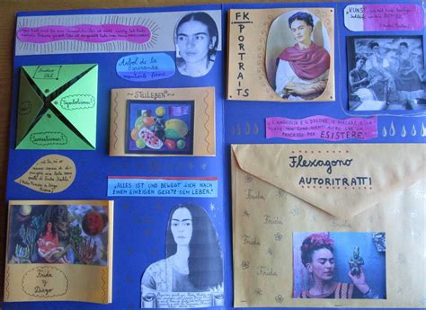 Frida Kahlo Lapbook Schulkunstprojekte Kunststunden Frida Kahlo