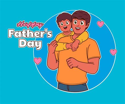 Happy Fathers Day Father And Son 24542839 Vector Art At Vecteezy