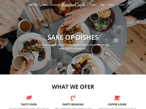 Download Free Restro Cafe Wordpress Theme - JustFreeWPThemes