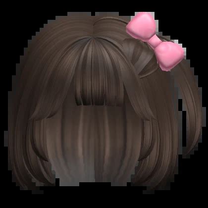 Kawaii Short Hime With Bow Pigtail Brown Roblox Item Rolimon S