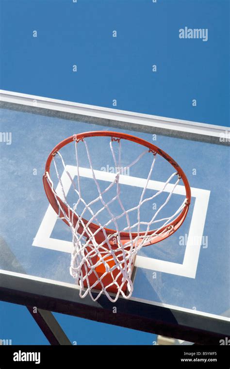 Basketball Hoop At Gym Stock Photo Alamy