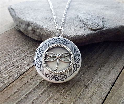 Buy A Hand Made Handmade Dragonfly Locket Necklace Made To Order From