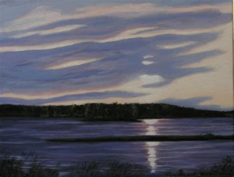 Painting Sebago Lake Original Art By Michael Hartwig Artist