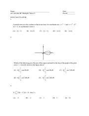 Ap Calculus Bc Multiple Choice Non Calculator Practice Course Hero