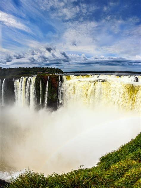 The Waterfal on the Parana River Stock Image - Image of exotic, falls ...