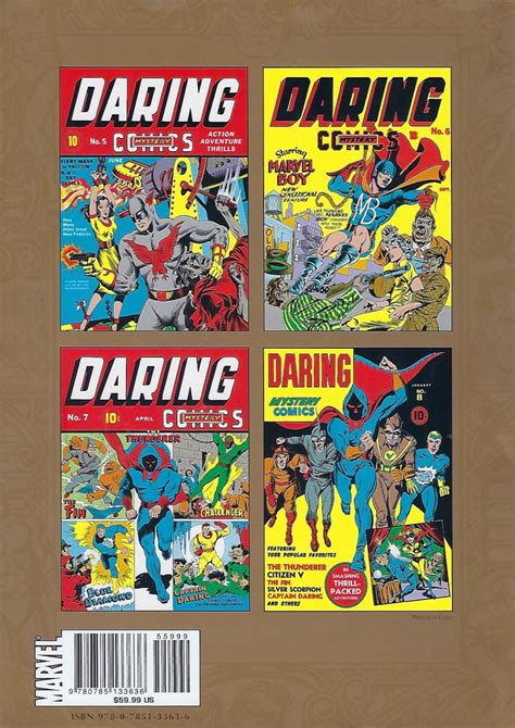 Marvel Masterworks Golden Age Daring Mystery Bd Informations Cotes