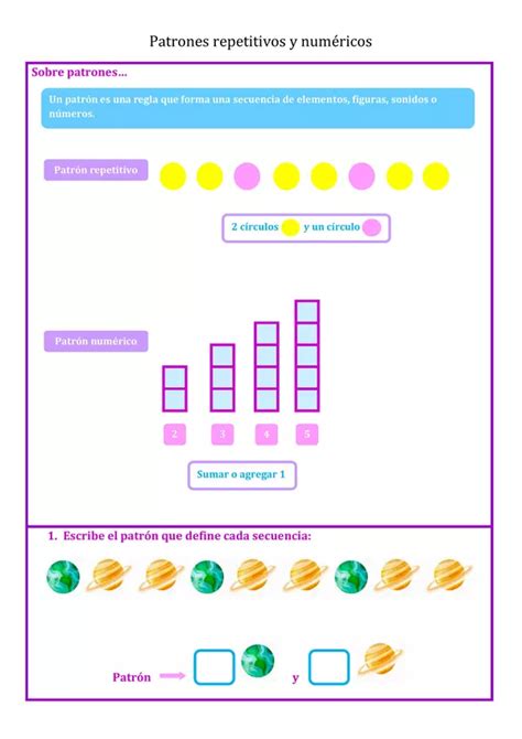 Patrones repetitivos y numéricos profe social