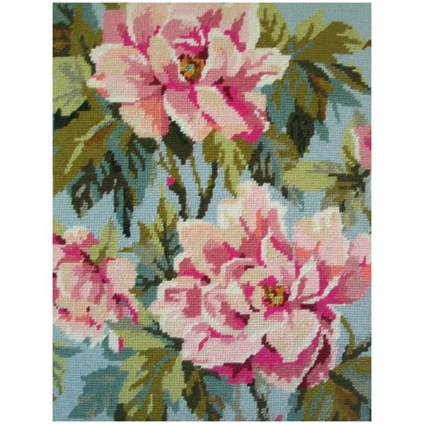 ANCHOR Peony Vintage Floral Needlepoint Tapestry Canada Mid