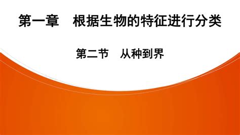 人教版生物八年级上册 第6单元 第1章 第2节 从种到界 课件（共37张ppt） 21世纪教育网