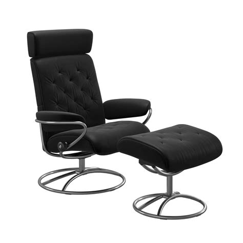 Stressless Sessel METRO Original verstellbare Kopfstütze Leder Batick