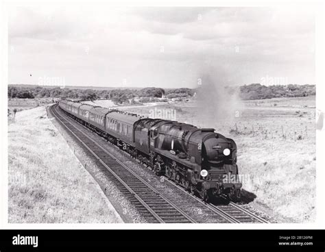 Vintage Black And White Photo Of Steam Locomotive Train Sr Rebuilt