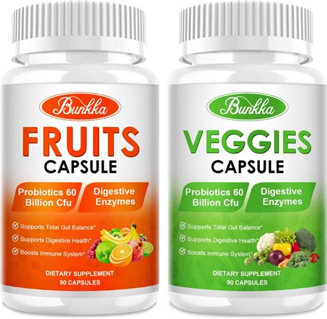 Bunkka Fruits And Veggies Supplement With Probiotics Balance Of Natural Fruit And