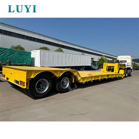 China Manufactory Axles Meters Long Low Boy Flat Bed Ton