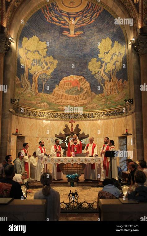 ISRAEL JERUSALEM BASILICA DE GETSEMANI INTERIOR TAMBIEN CONOCIDA