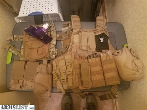 Armslist For Sale Vism Tan Plate Carrier Med Xxl 10x12 With Front And Side Ballistic Panels