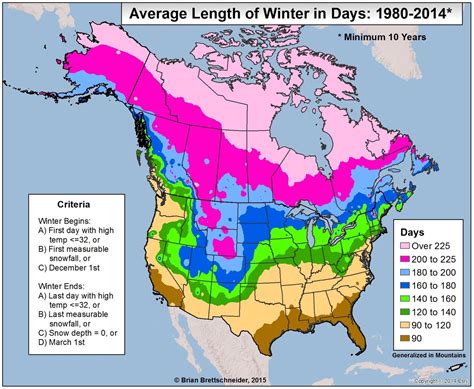 Winter Severity Index And Average Length Of Winter In Days Vivid Maps