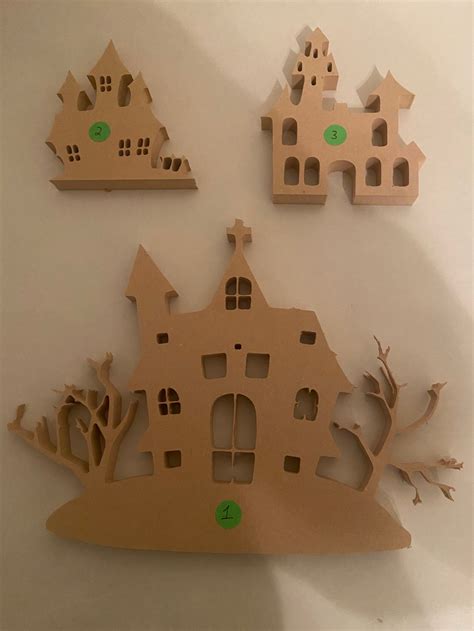 Halloween Spooky Wood Cutouts Etsy