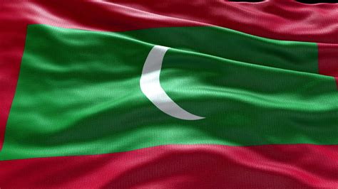 K Render Maldives Flag Video Waving In Wind Maldives Flag Wave Loop