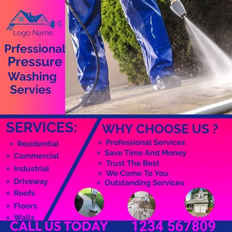 Pressure Washing Services Flyer Template Postermywall