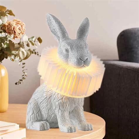 Lampe De Table Lapin En R Sine Pour Gar Ons Et Filles D Coration De