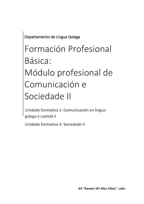 Pdf Formaci N Profesional B Sica M Dulo Profesional De M Dulo