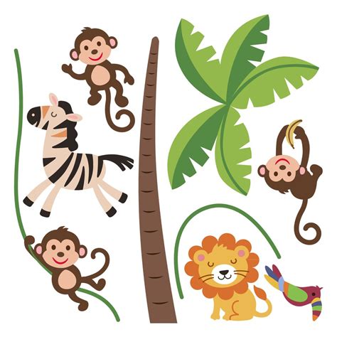 Stickers Animaux De La Jungle Em