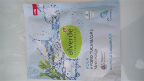 Alverde Aqua Hydro Tuchmaske Meeresalge INCI Beauty