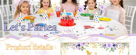 Amazon Avezano Tea Party Backdrop Floral Butterfly Glitter Let S