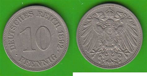 Kaiserreich 10 Pfennig 1892 E hübsch bessere Ausgabe ss vz MA Shops