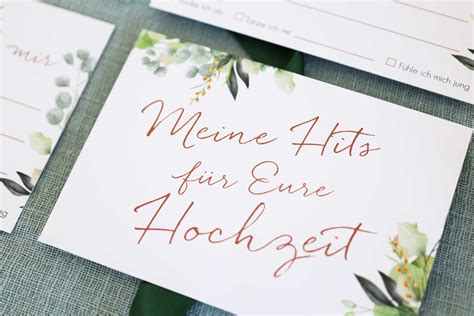 Musikwunschkarten Hochzeit Eukalyptus I Musikwünsche DJ I Etsy