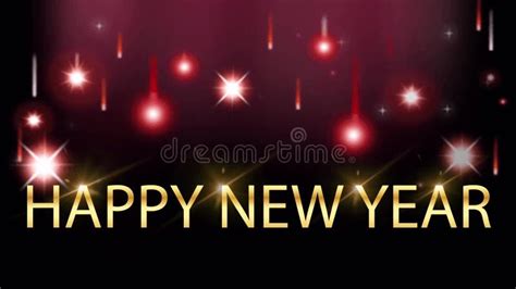 Animatio Golden Text Happy New Year 2022 With Orange Sunlight Beam