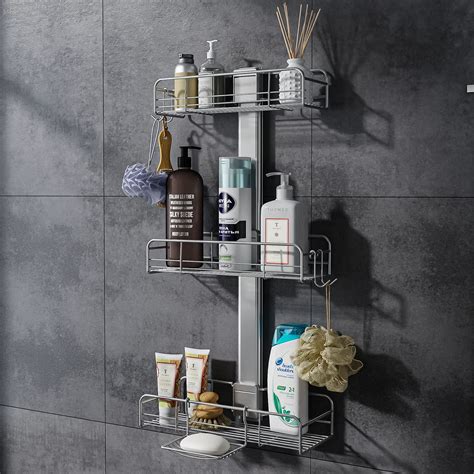 Pack Shower Caddy Adhesive Shower Shelf No Drilling Shower