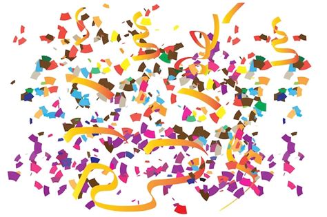 Premium Vector Colorful Confetti Background With White Background