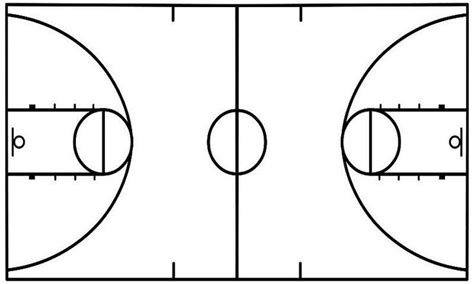 Printable Basketball Court Template