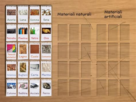 Materiali Naturali E Artificiali Group Sort