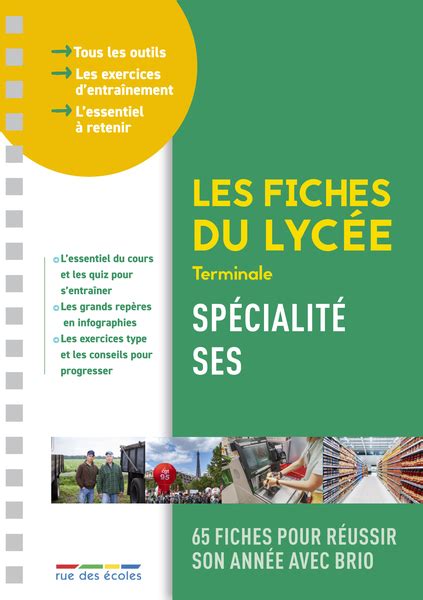 Les fiches du lycée Terminale Spécialité SES Éditions rue des écoles